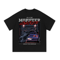 R32 Skyline street car graphic on an oversized cotton T-shirt