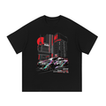 R34 Skyline car graphic on an oversized cotton T-shirt
