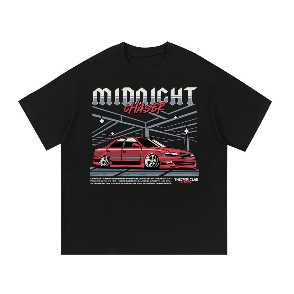 JZX100 Chaser car graphic on an oversized cotton T-shirt